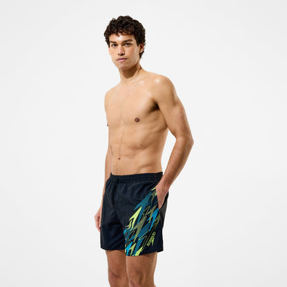 Medley Logo Swim Shorts Black/Green - Speedo