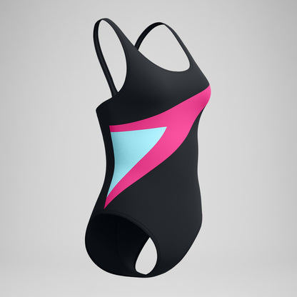 Hyperboom Butterfly Back Swimsuit Black/Pink - Speedo