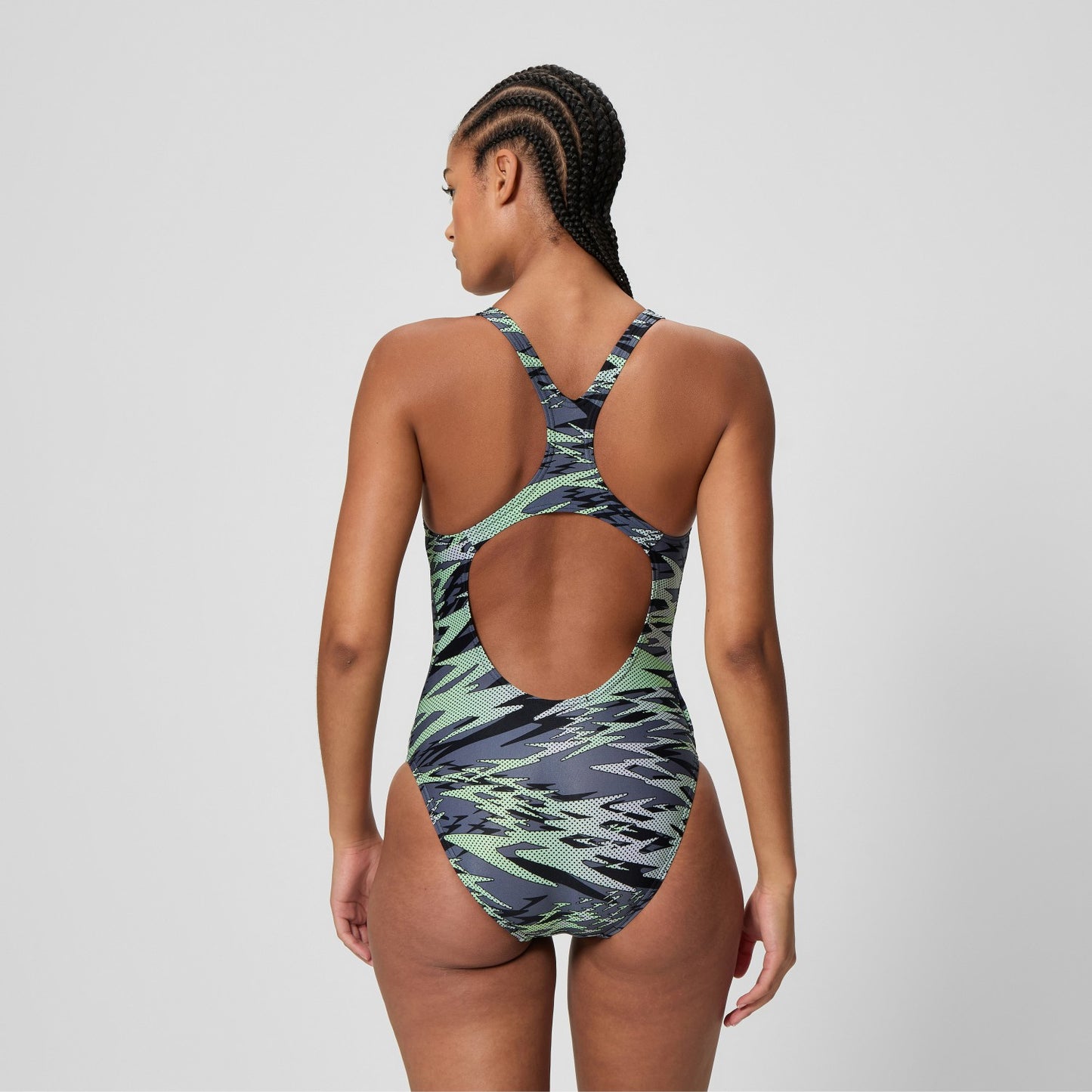 Hyperboom Printed Medalist Swimsuit Green - Speedo