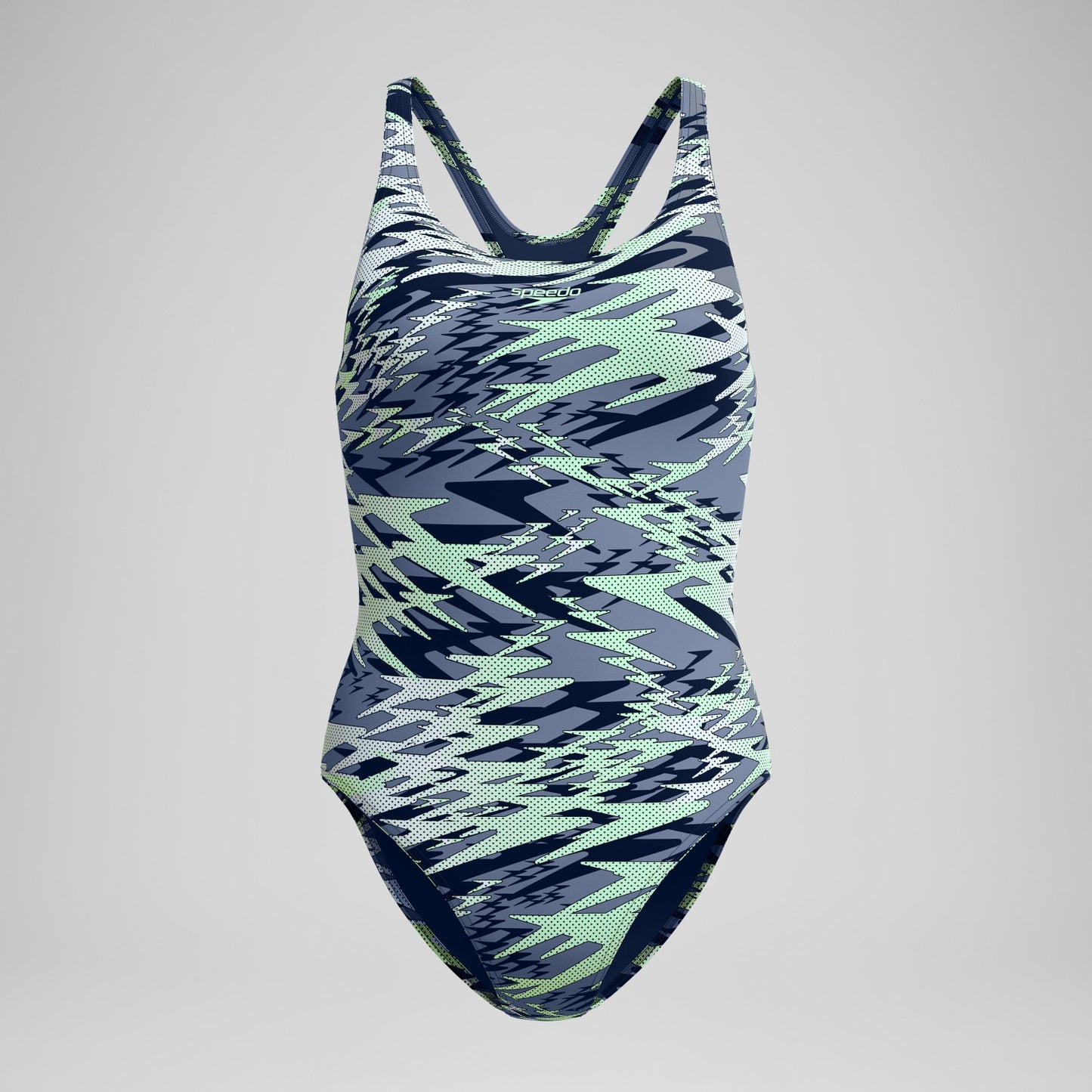 Hyperboom Printed Medalist Swimsuit Green - Speedo