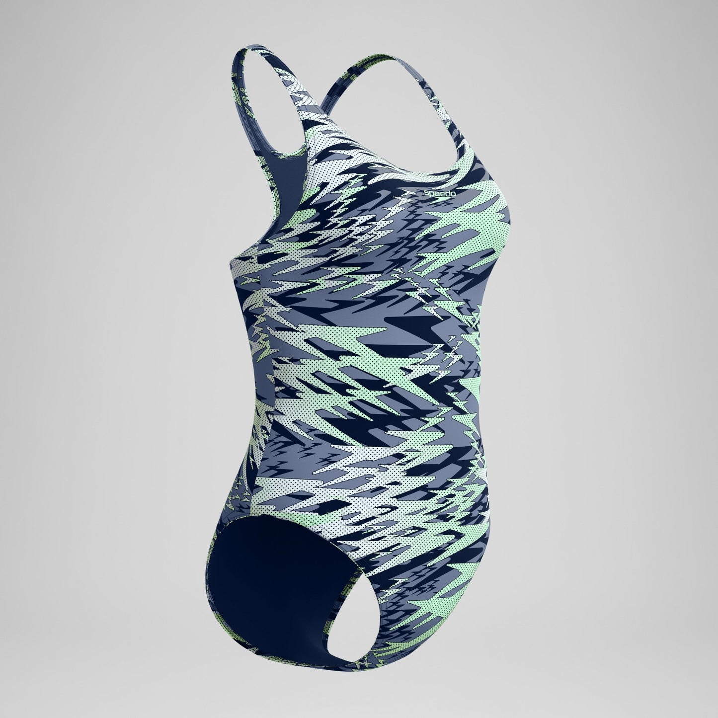 Hyperboom Printed Medalist Swimsuit Green - Speedo