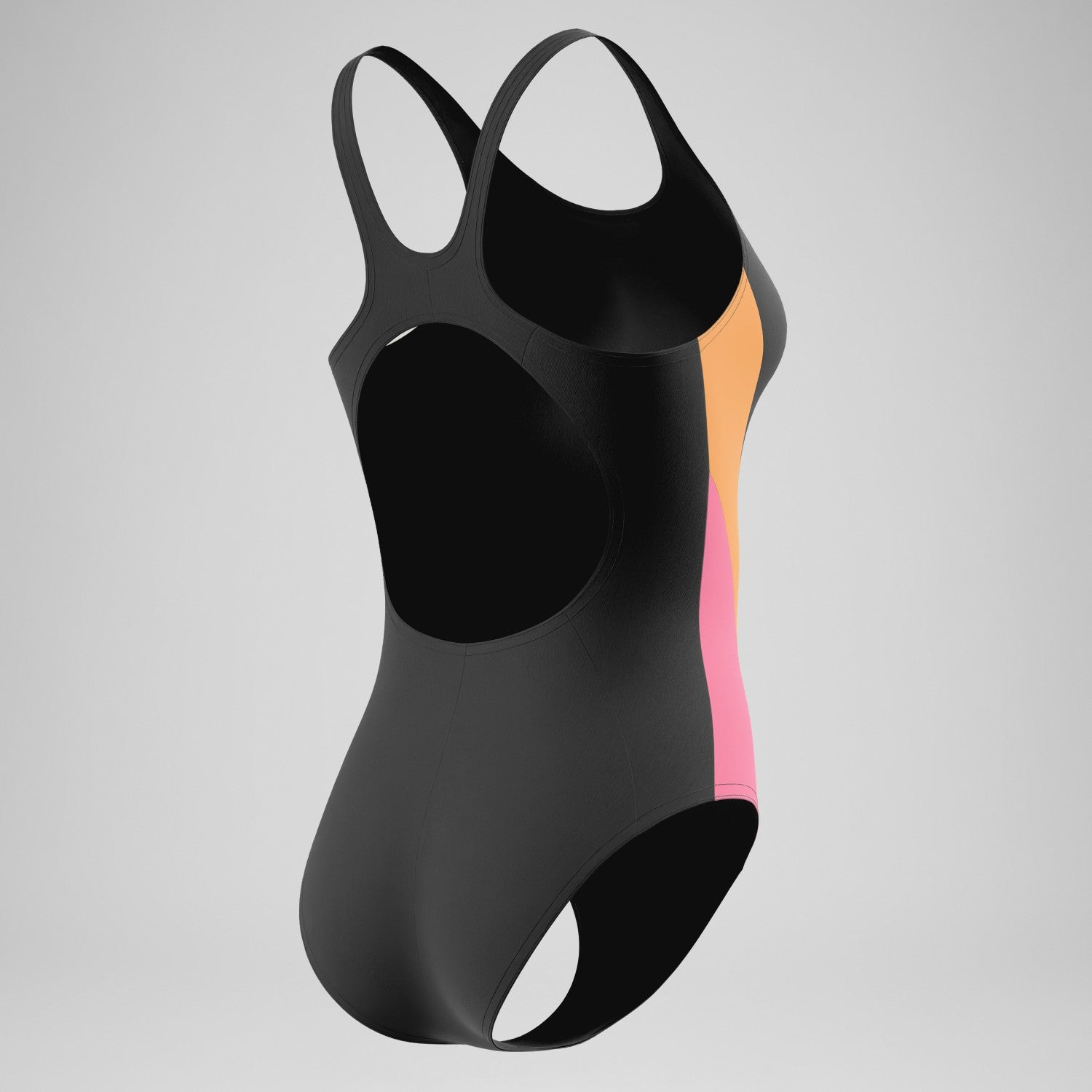 Colourblock Muscleback Swimsuit Black/Peach - Speedo