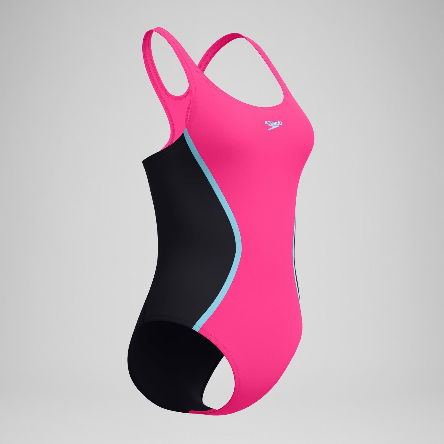 Medalist Solid Splice Swimsuit Pink - Speedo