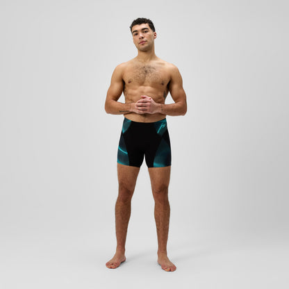 Endurance+ MAX Compression Mid Jammer Black/Turquoise - Speedo