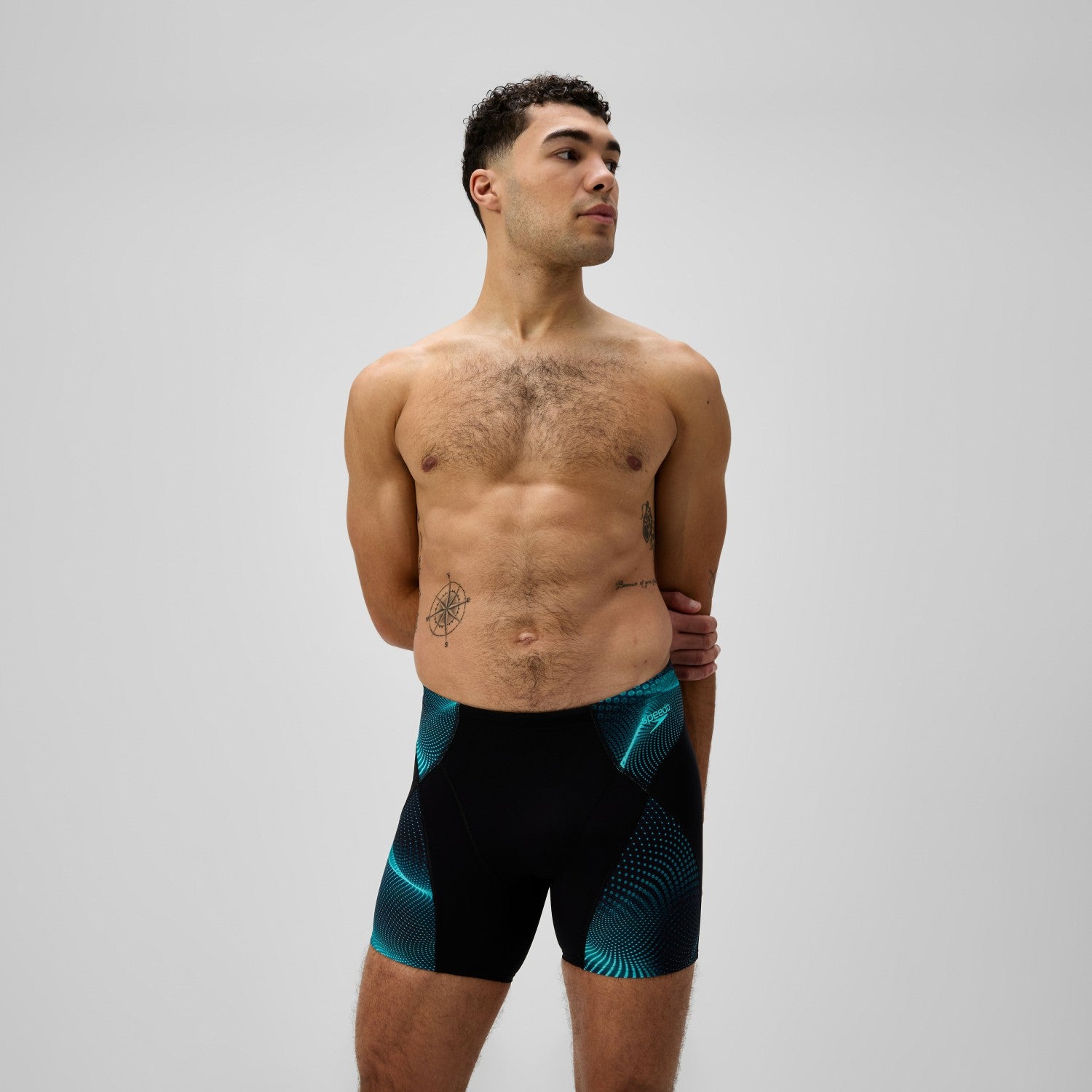 Endurance+ MAX Compression Mid Jammer Black/Turquoise - Speedo