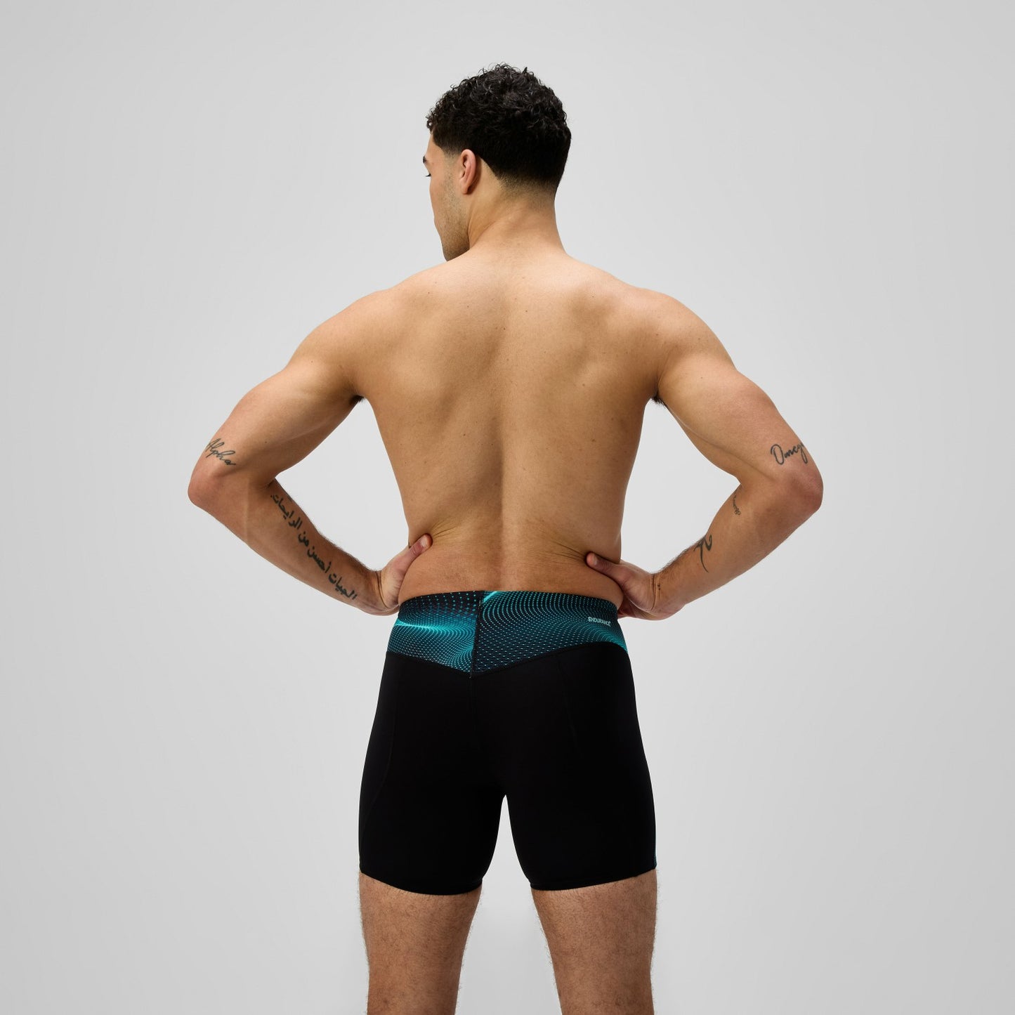 Endurance+ MAX Compression Mid Jammer Black/Turquoise - Speedo