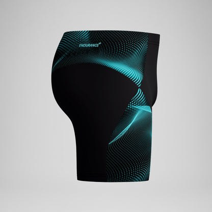 Endurance+ MAX Compression Mid Jammer Black/Turquoise - Speedo