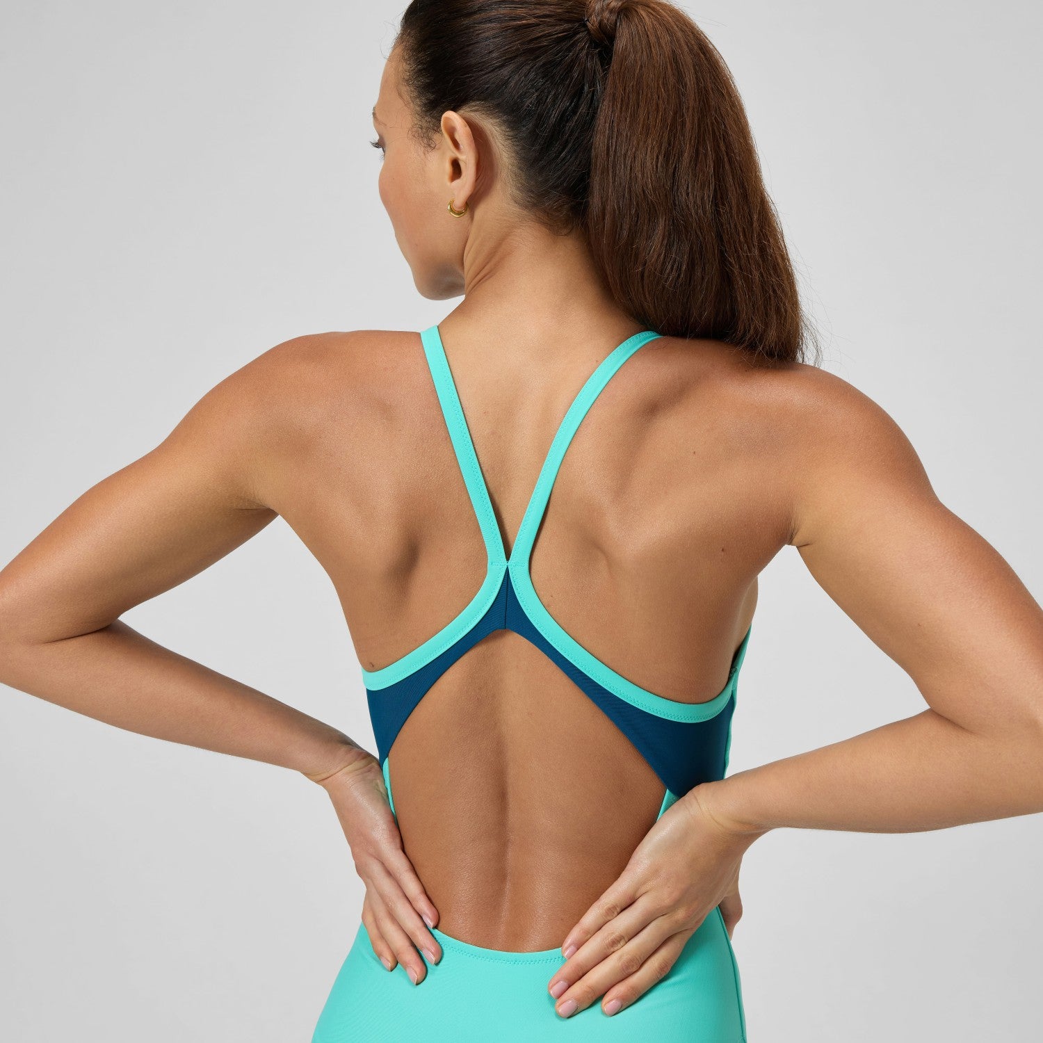 Solid Racerback Swimsuit Turquoise - Speedo
