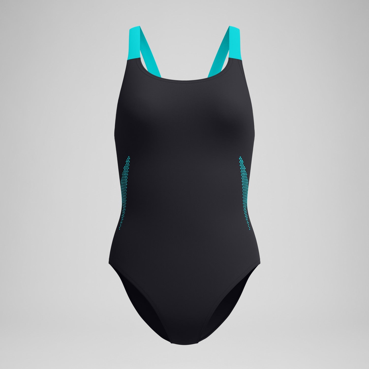 Boom Solid Leaderback Swimsuit Black/Turquoise - Speedo