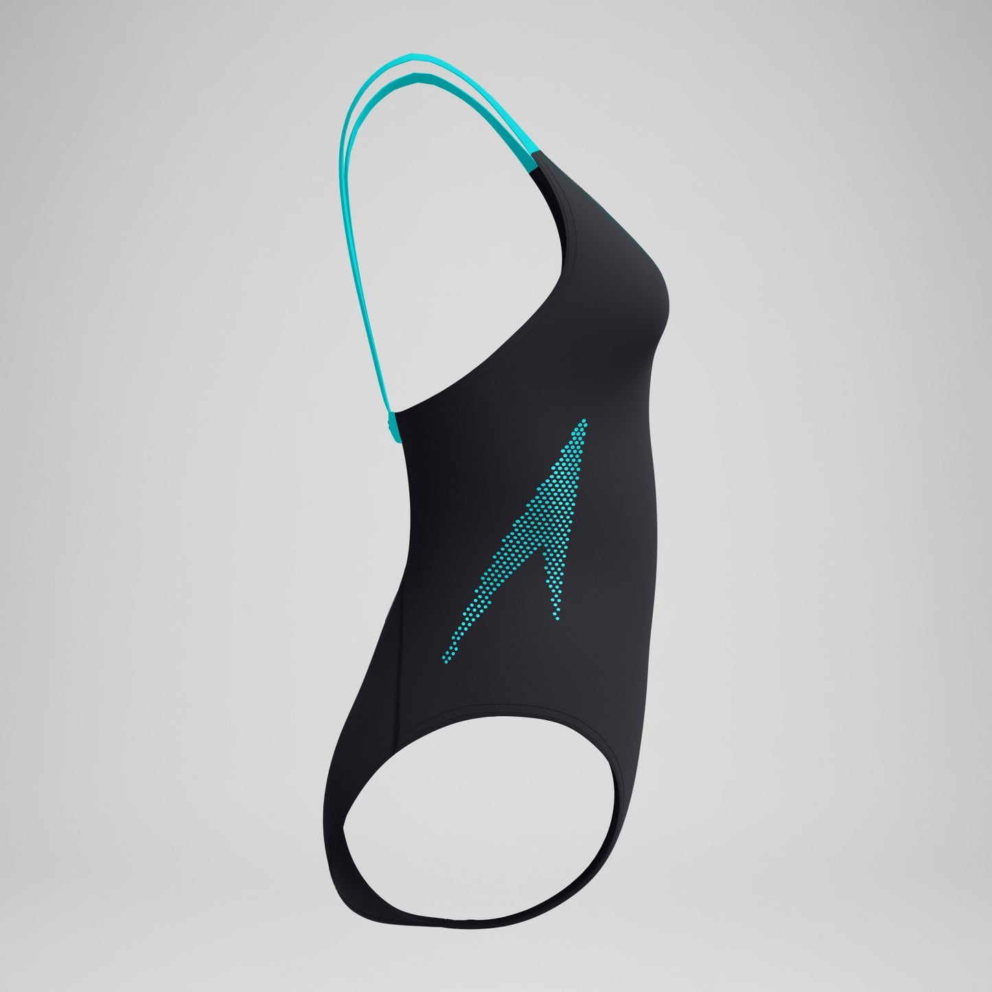 Boom Solid Leaderback Swimsuit Black/Turquoise - Speedo