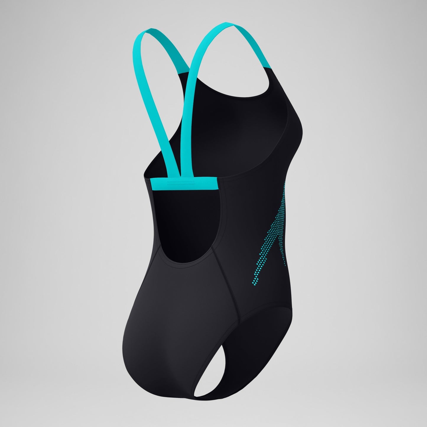 Boom Solid Leaderback Swimsuit Black/Turquoise - Speedo
