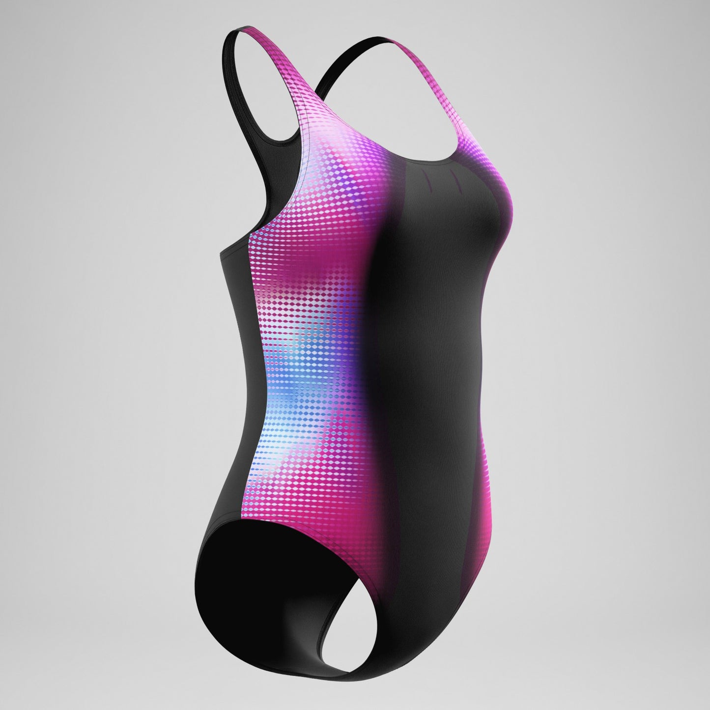 Printed Medalist Swimsuit Black/Pink - Speedo