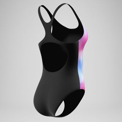 Printed Medalist Swimsuit Black/Pink - Speedo