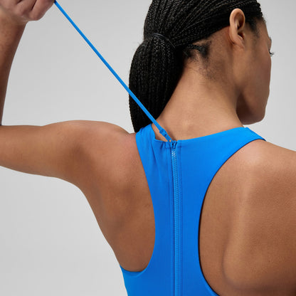 Racerback Zip Swimsuit Blue - Speedo