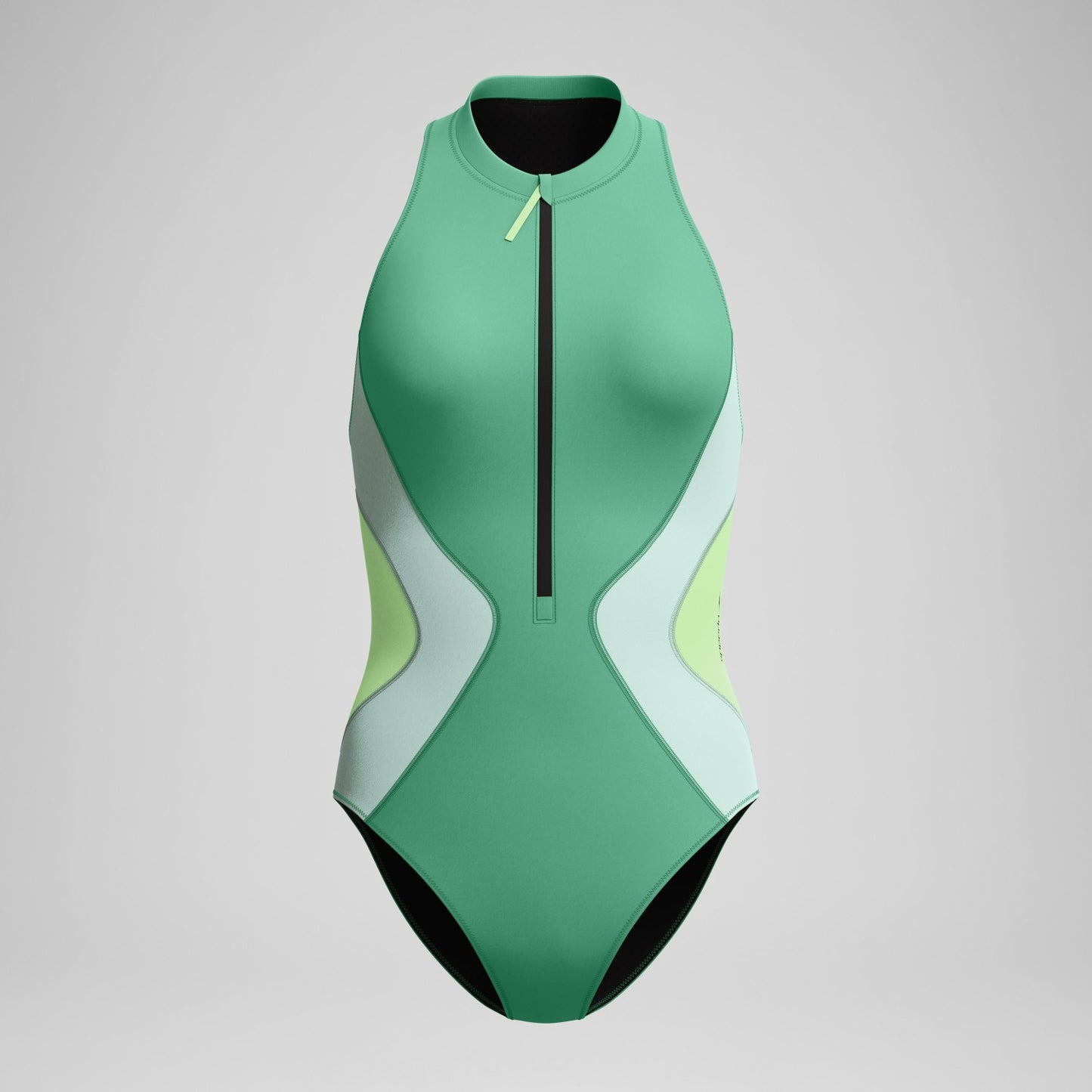Ocean Flex Zip Swimsuit Green - Speedo