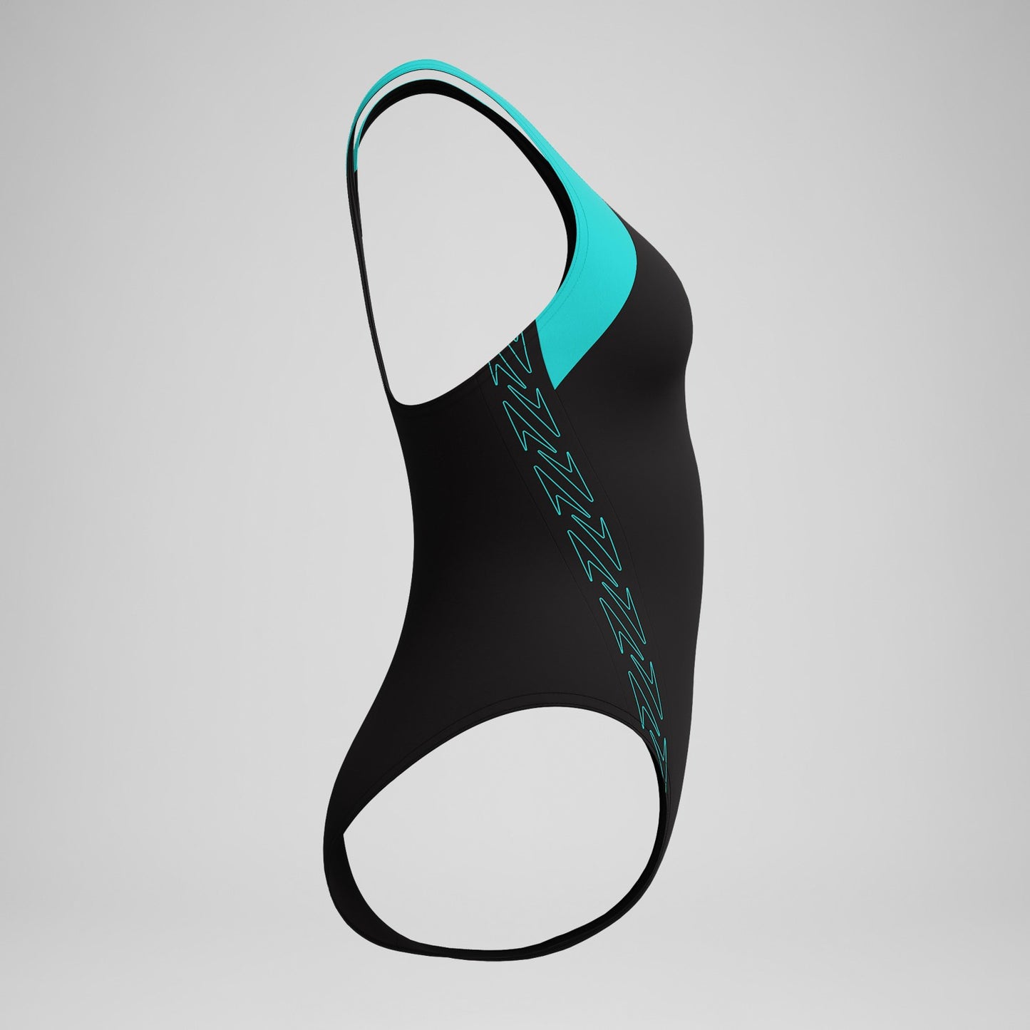 HyberBoom Splice Racerback Swimsuit Black/Turquoise - Speedo