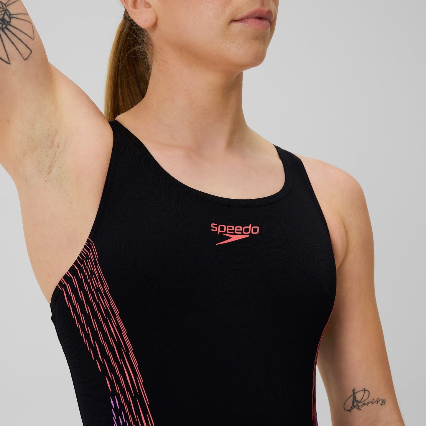 Placement Muscleback Swimsuit Black/Pink - Speedo