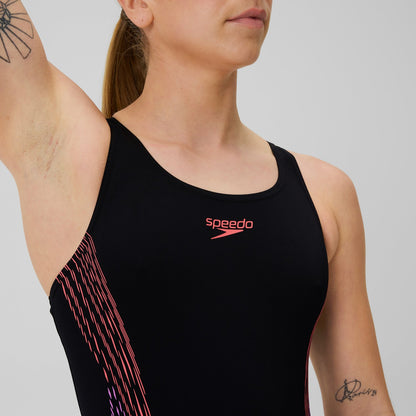 Placement Muscleback Swimsuit Black/Pink - Speedo