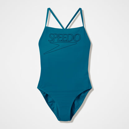 Endurance+ Logo Thinstrap Swimsuit Green - Speedo