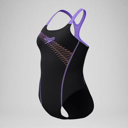 Medley Logo Swimsuit Black/Peach - Speedo