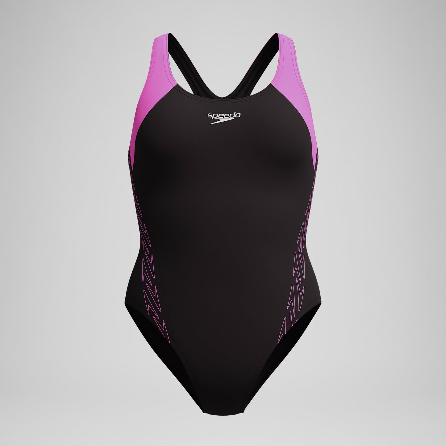 HyberBoom Splice Racerback Swimsuit Black/Pink - Speedo