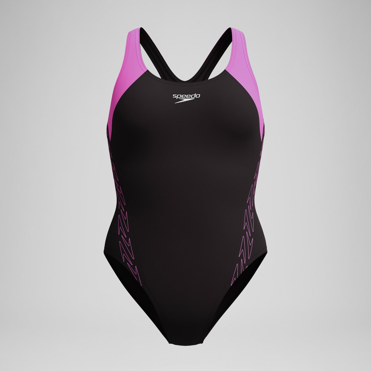 HyberBoom Splice Racerback Swimsuit Black/Pink - Speedo