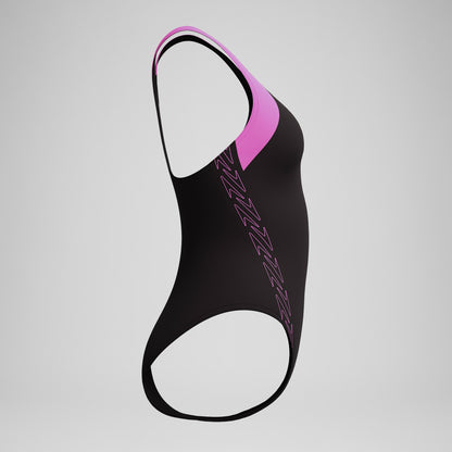 HyberBoom Splice Racerback Swimsuit Black/Pink - Speedo