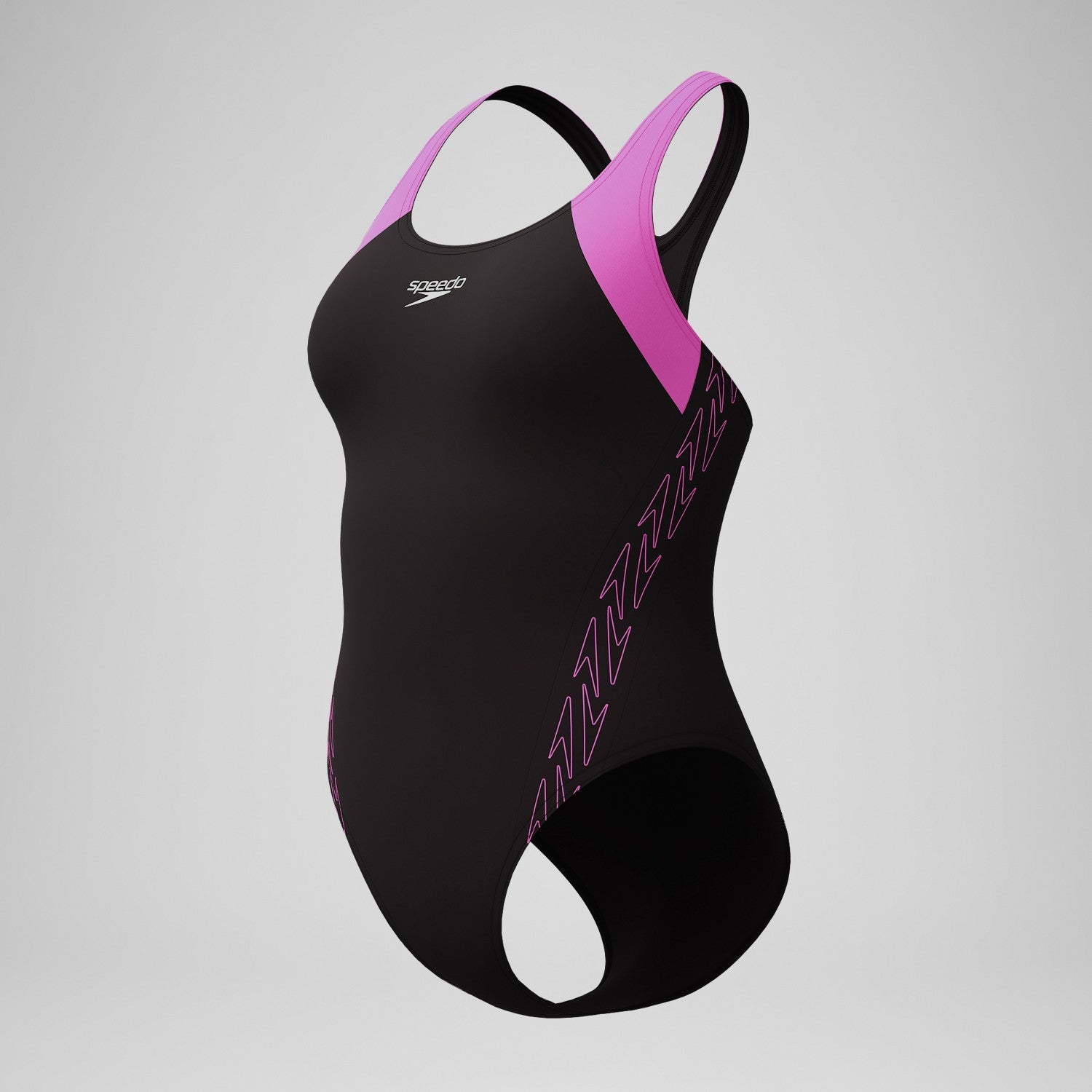 HyberBoom Splice Racerback Swimsuit Black/Pink - Speedo