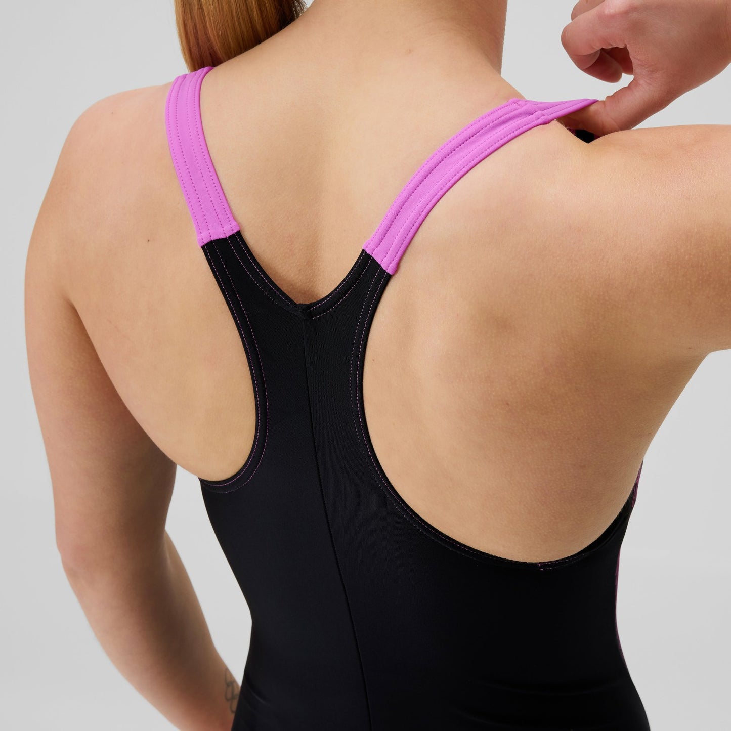 HyberBoom Splice Racerback Swimsuit Black/Pink - Speedo