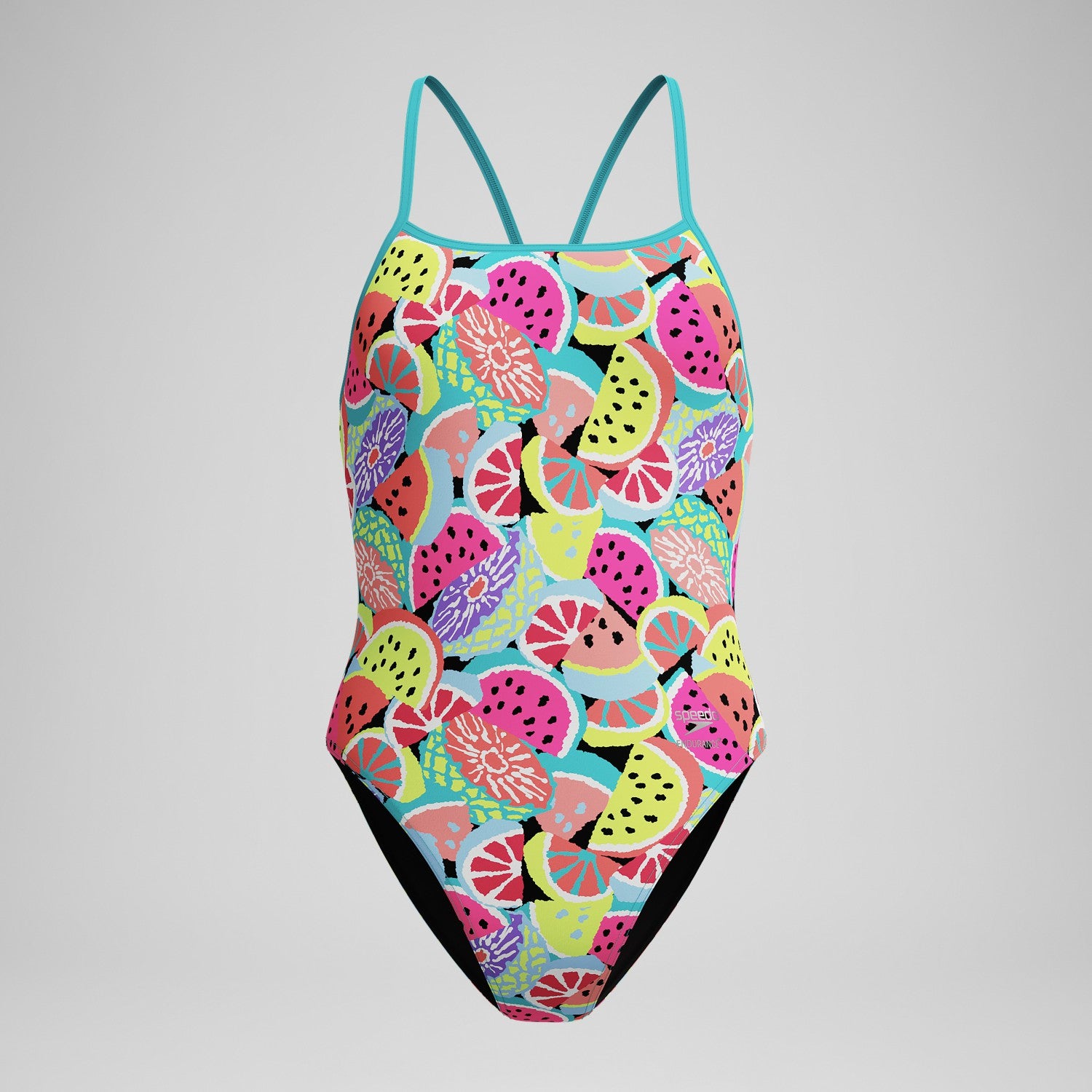 Club Training Printed Turnback Swimsuit Green - Speedo