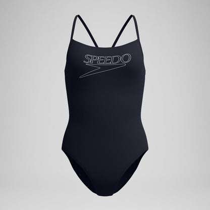 Endurance+ Logo Thinstrap Swimsuit Black - Speedo