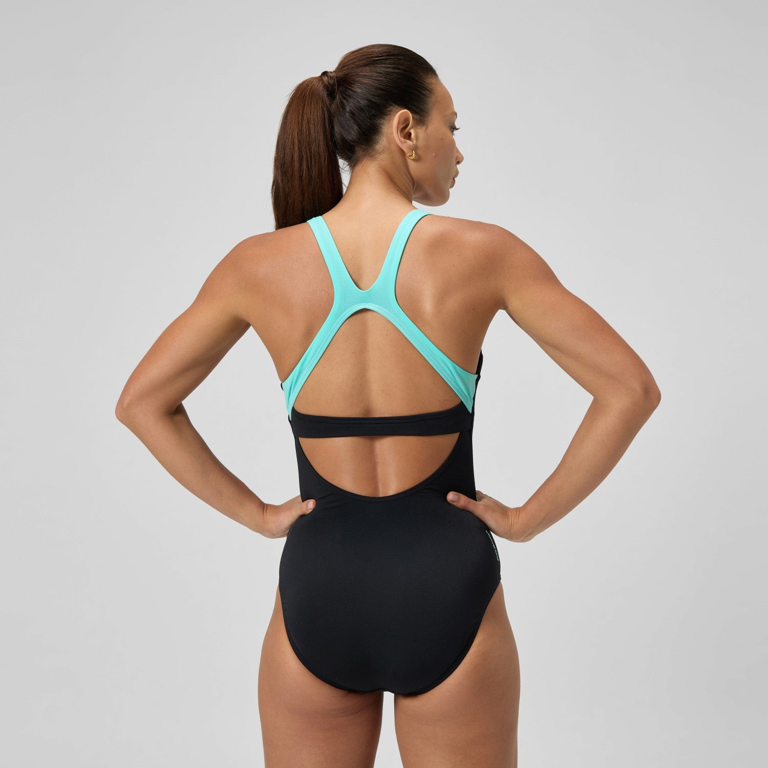 Racerback Swimsuit Black/Green - Speedo