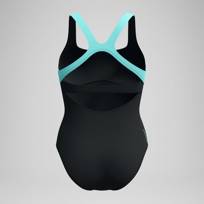 Racerback Swimsuit Black/Green - Speedo