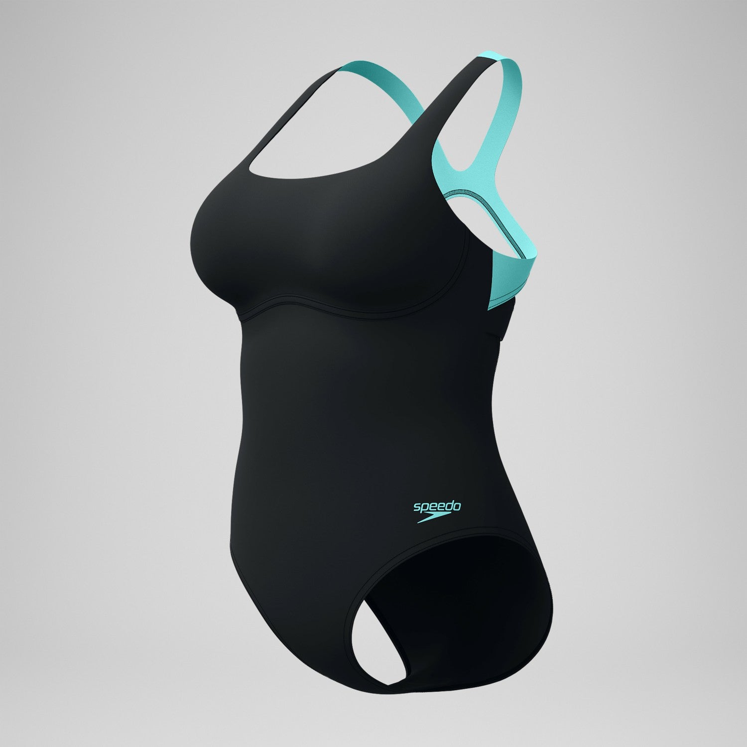 Racerback Swimsuit Black/Green - Speedo