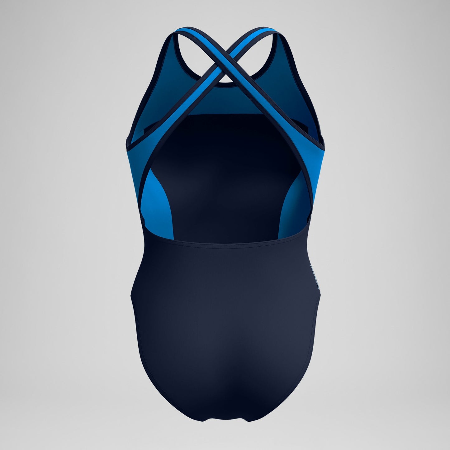 High Neck Splice Cross Back Swimsuit Navy/Blue - Speedo