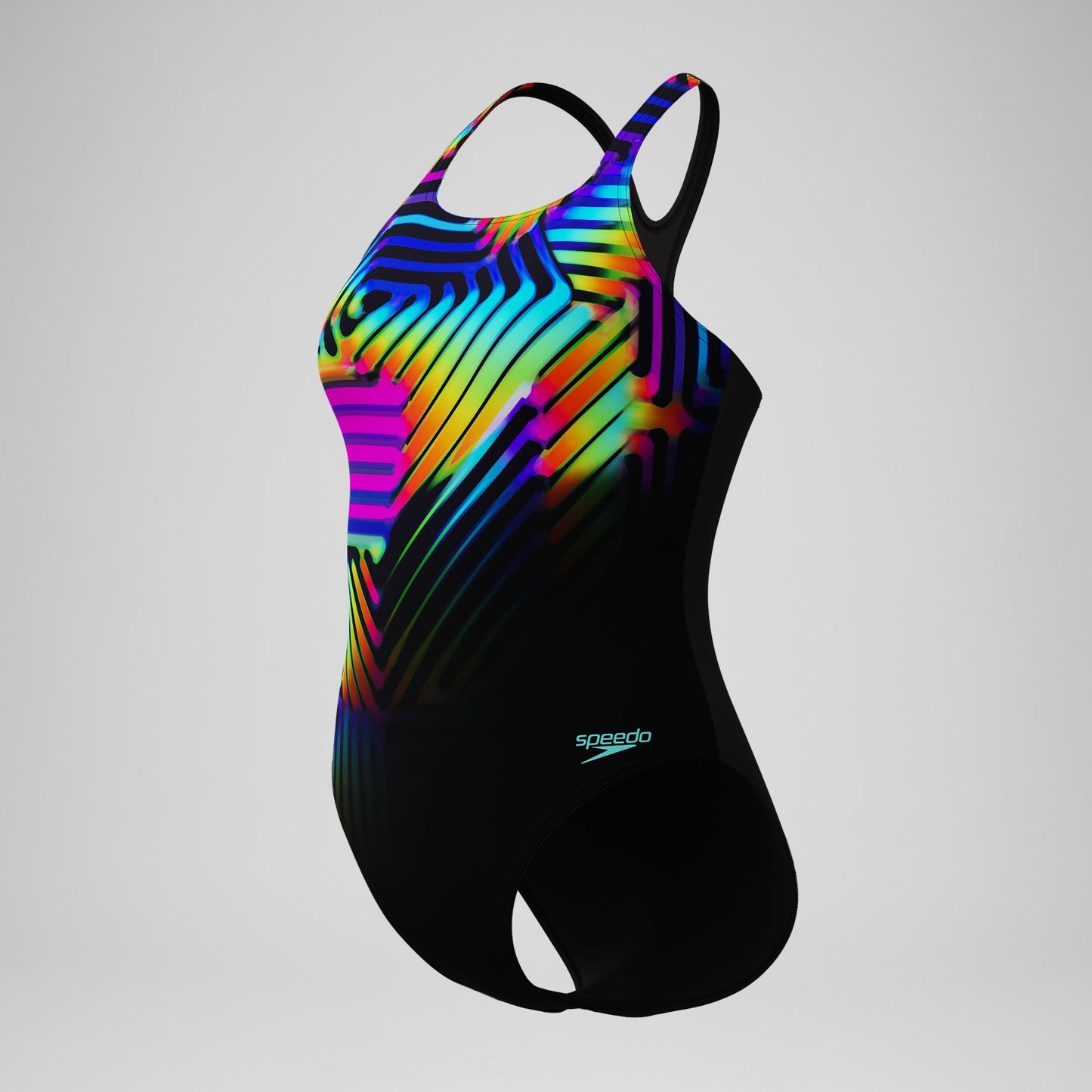 Digital Printed Medalist Swimsuit Black - Speedo