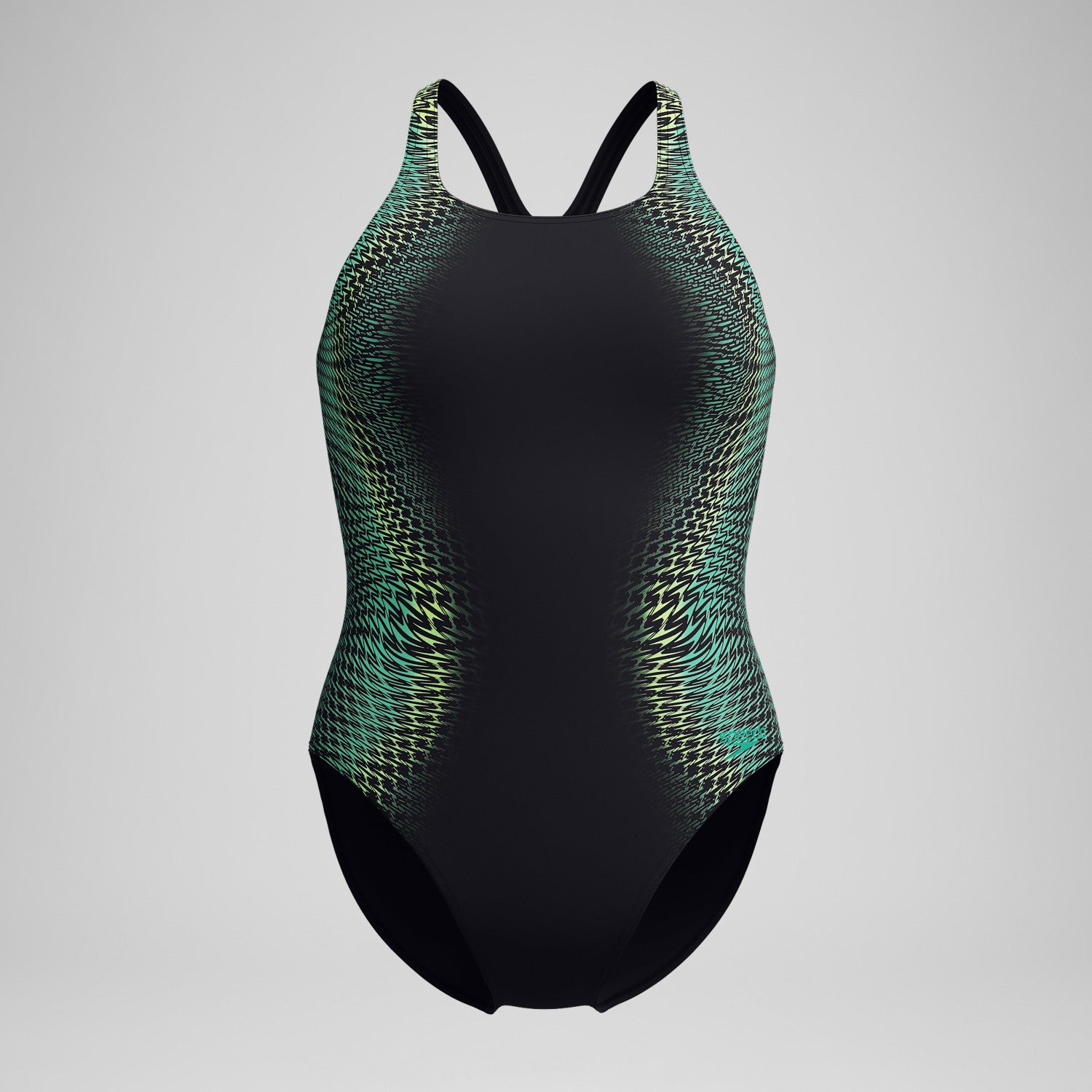 Medalist Printed Swimsuit Black/Green - Speedo