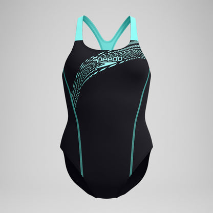 Medley Logo Swimsuit Black/Turquoise - Speedo