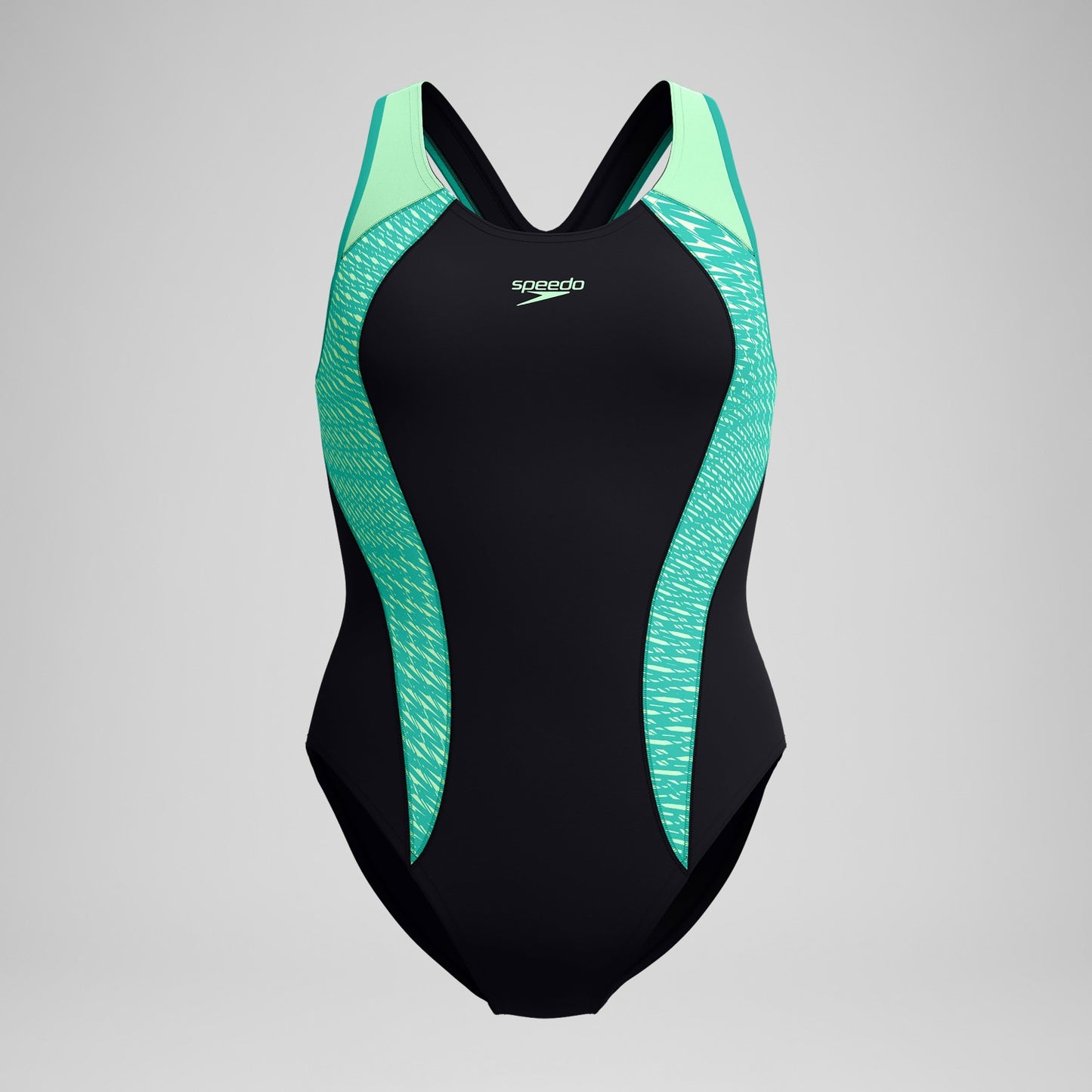 Placement Laneback Swimsuit Black/Turquoise - Speedo
