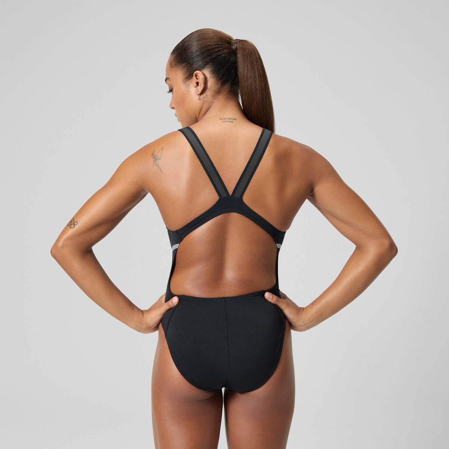 V Class Movement Back Swimsuit Black/Grey - Speedo