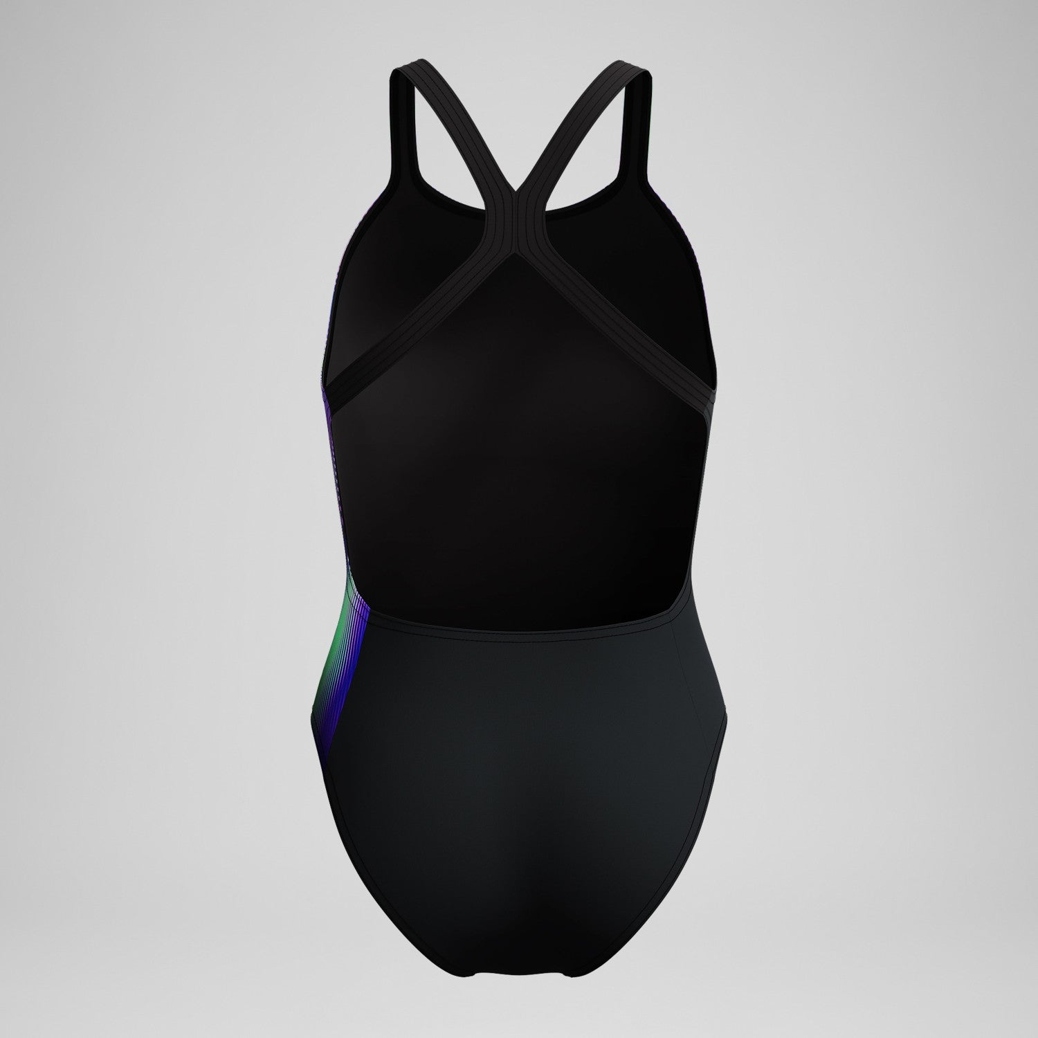 Club Training Printed Powerback Swimsuit Black/Purple - Speedo