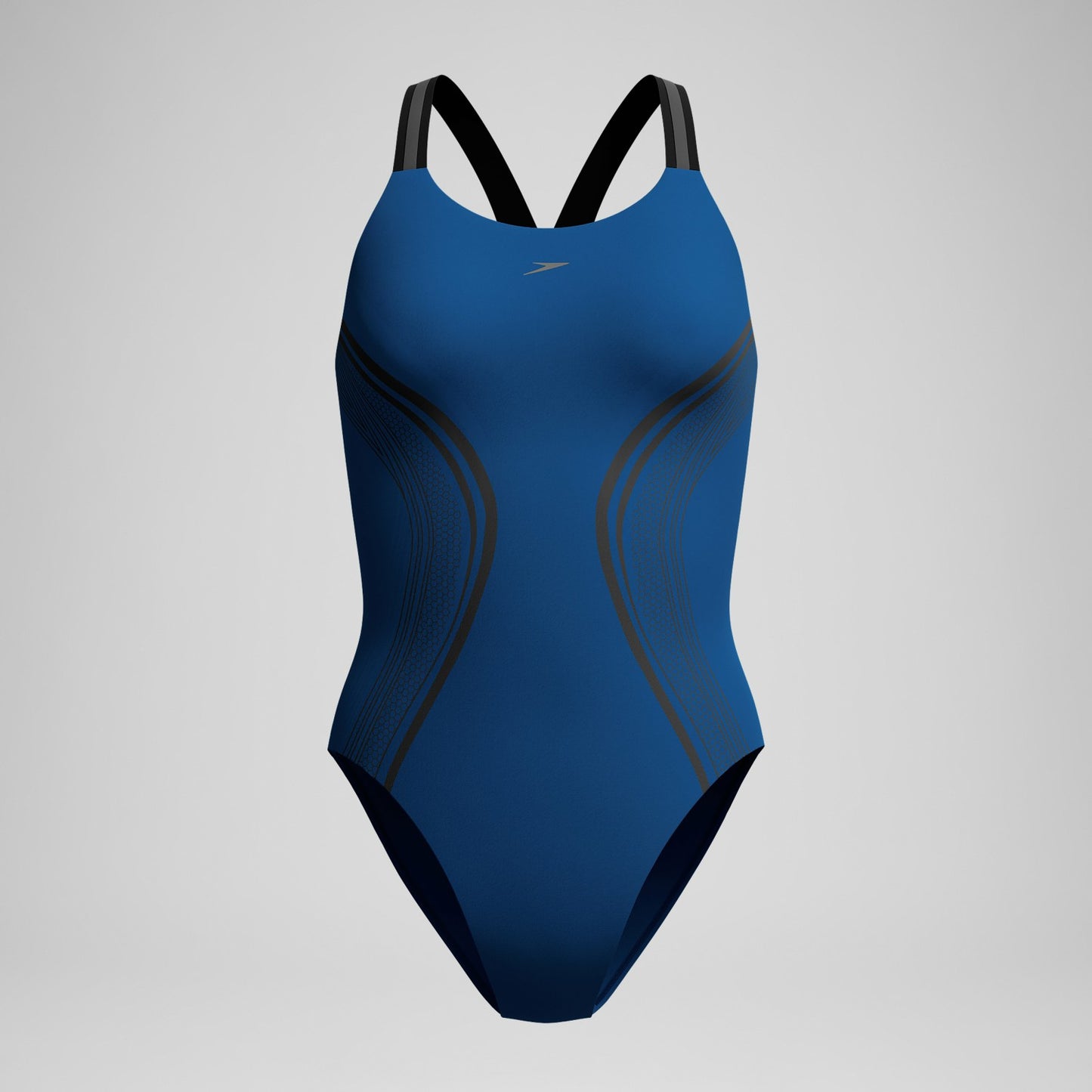 V Class Printed Performance Back Swimsuit Blue - Speedo
