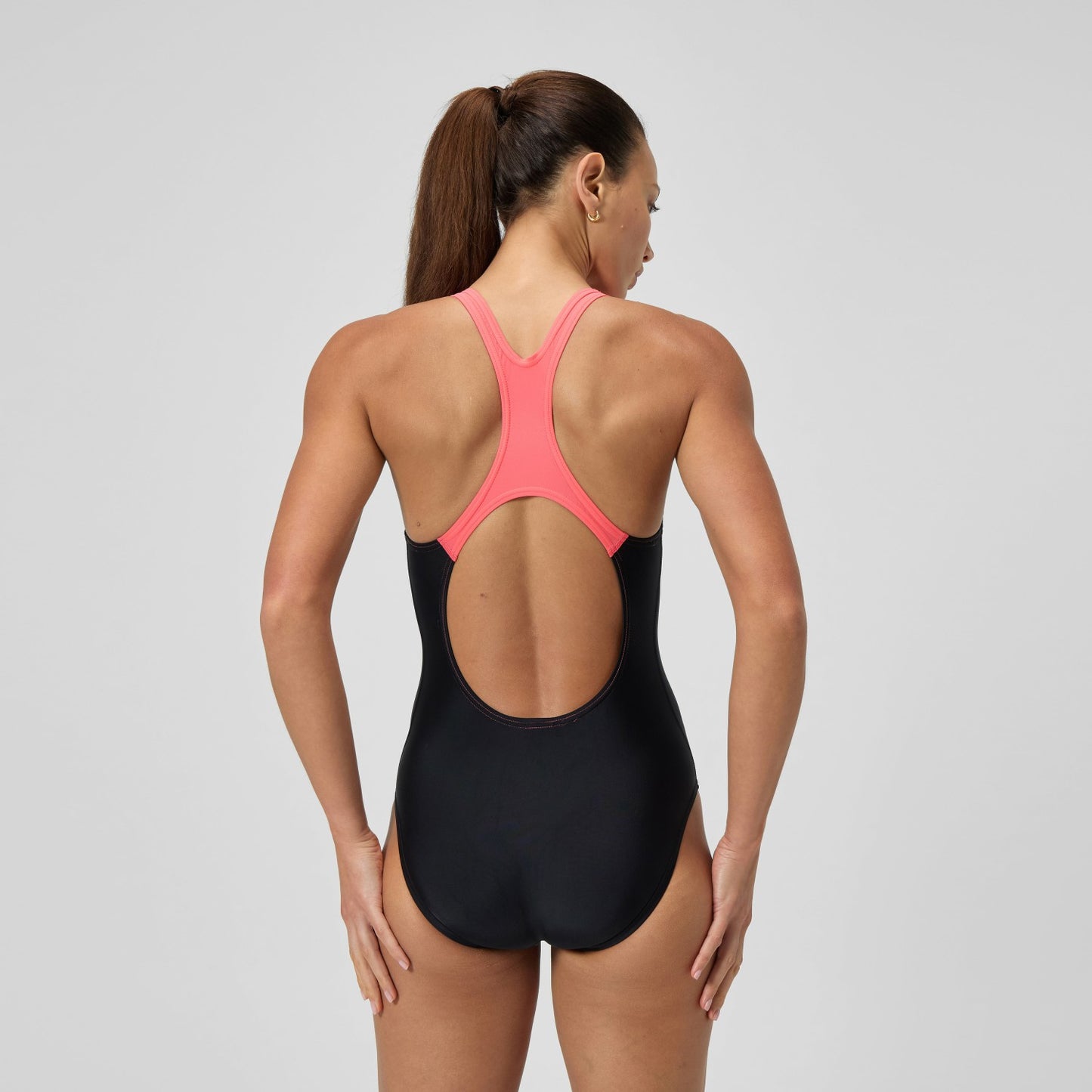 Medley Logo Swimsuit Black/Coral - Speedo
