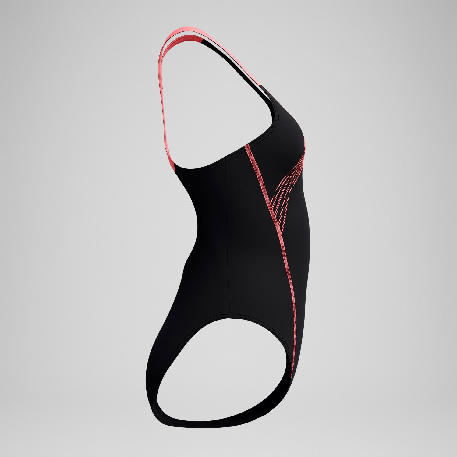 Medley Logo Swimsuit Black/Coral - Speedo