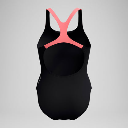 Medley Logo Swimsuit Black/Coral - Speedo