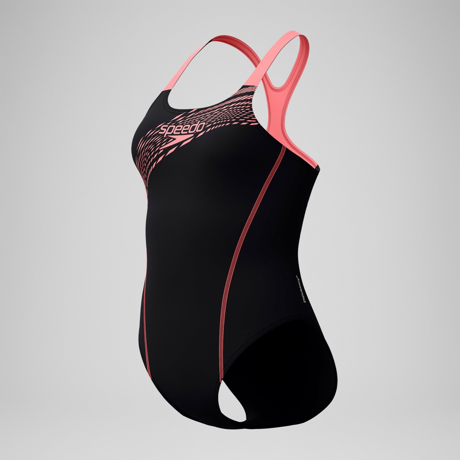 Medley Logo Swimsuit Black/Coral - Speedo