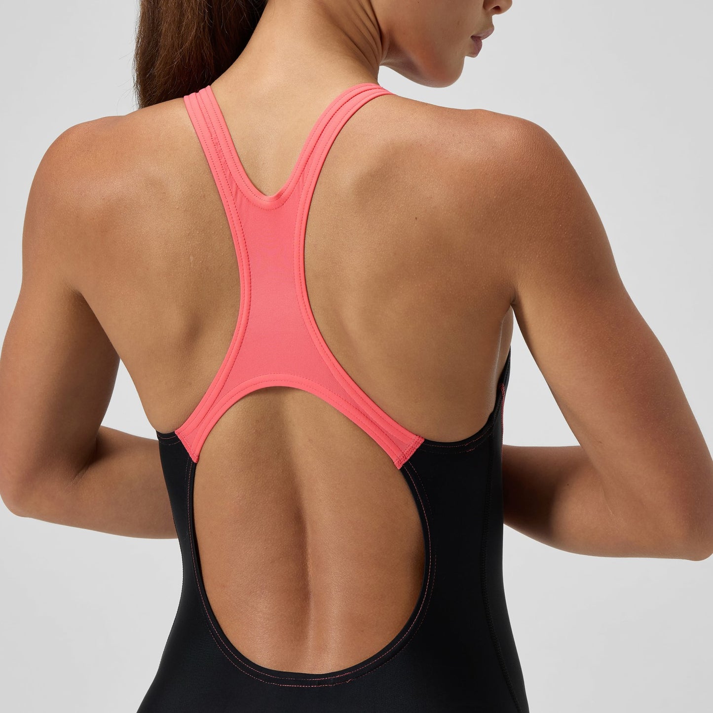 Medley Logo Swimsuit Black/Coral - Speedo