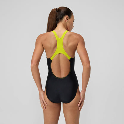 Medley Logo Swimsuit Black/Yellow - Speedo