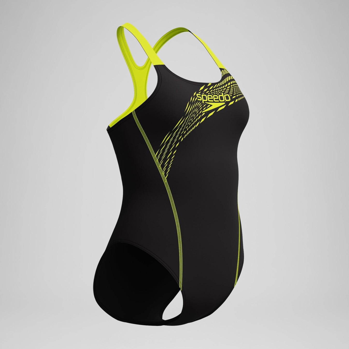 Medley Logo Swimsuit Black/Yellow - Speedo