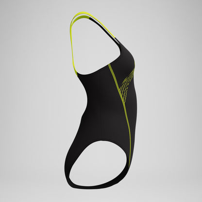 Medley Logo Swimsuit Black/Yellow - Speedo